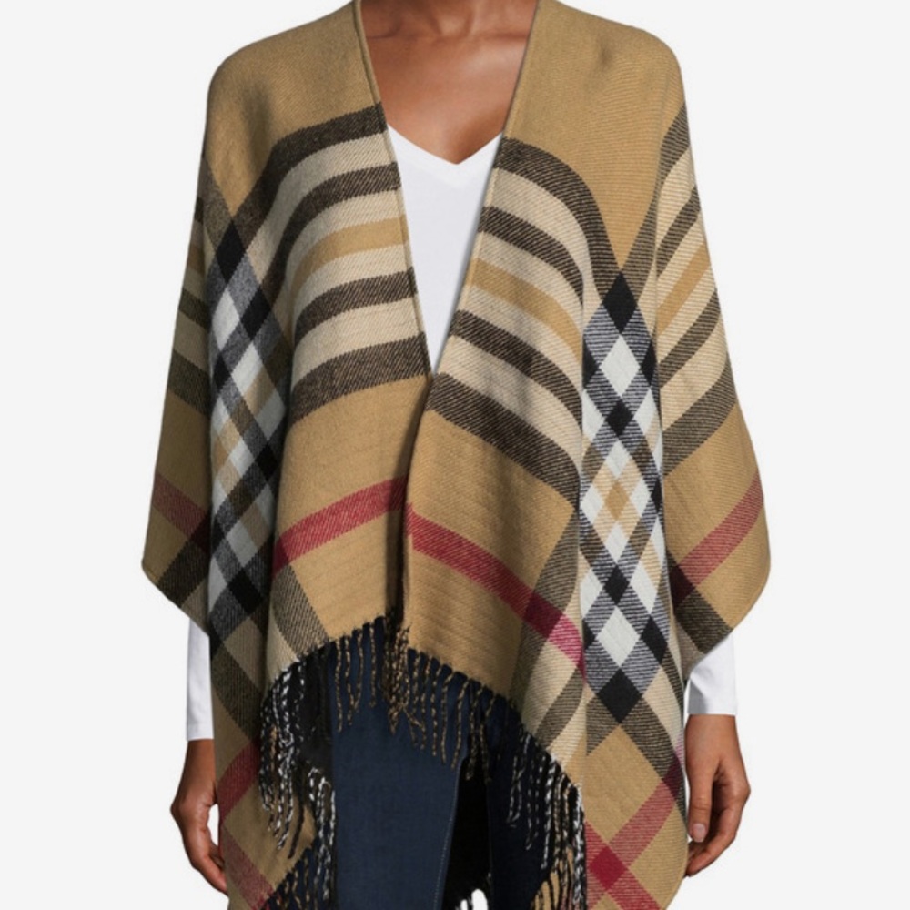 Lord and Taylor Plaid cape